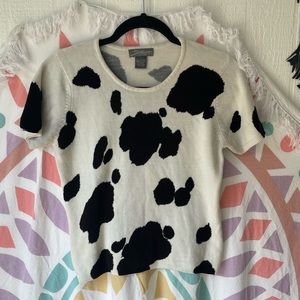 Cow print, black and white, size small SML Design shirt